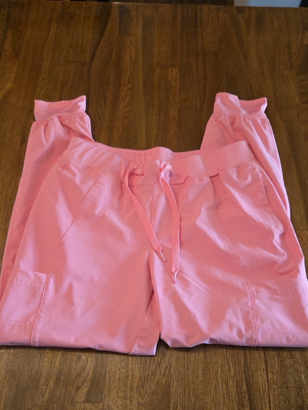 Pink Drawstring Jogger Scrub Pants